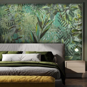 Eucalyptus Leaf Wallpaper: Peel and Stick Removable Wall Mural