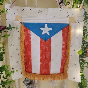 Puerto Rican Flag Paper Piecing Pattern Quilt Block - 12inx12in - Beginner Friendly - PDF Digital Pattern