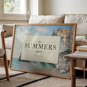 Custom Sign for Beach House, Family Housewarming Gift, Digital Custom Vintage Wall Art, Personalized New Homeowner Gift, Classy Entryway Art