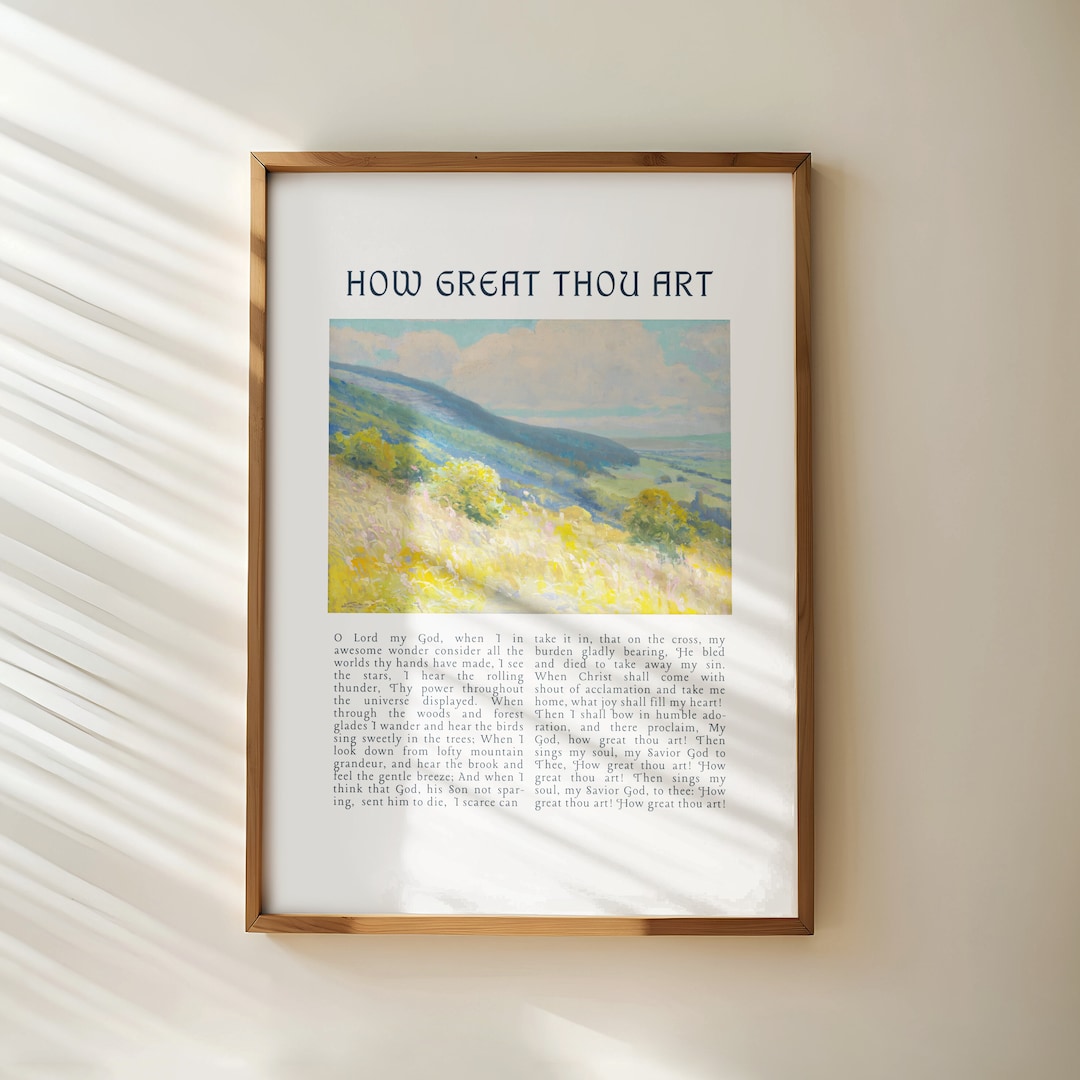 How Great Thou Art Print Digital Hymn Wall Art Christian Home Decor how-great-thou-art-print-digital-hymn-wall-art-christian-home-decor