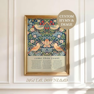 Arte mural cristiano personalizado, láminas imprimibles con himnos personalizados, impresiones digitales cristianas, arte mural con himnos personalizados, regalo de Navidad para cristianos