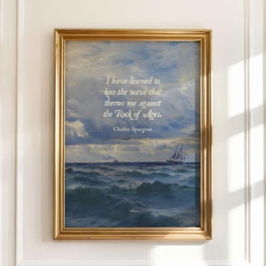 Charles Spurgeon Wall Art, Reformed Theology Art, Kiss the Wave Print, Reformed Christian Art, Christian Wall Art for Men, Calvinist Prints