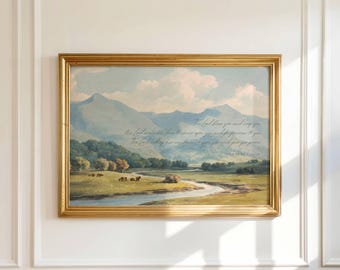 Numbers 6 Bible Verse Wall Art, Christian Wall Art, Vintage Scripture Art, Antique Oil Painting, Modern Christian Art, Subtle Christian Art
