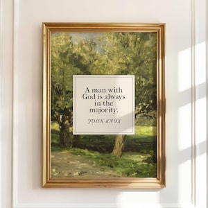 John Knox Quote Print, Reformed Theology Art, Reformation Day Poster, Reformed Christian Art, Christian Wall Art for Men, Calvinist Prints