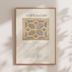 Psalms 116 Bible Verse Wall Art, Christian Wall Art, Neutral Scripture Art, Vintage Christian Print, Digital Download Art, Art Deco Painting