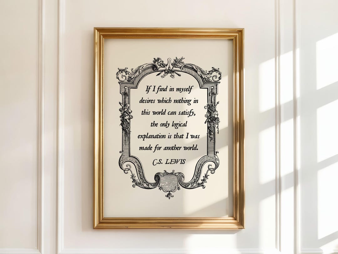 C.S. Lewis Quote Print, Printable Christian Wall Art, C.S. Lewis Poster ...