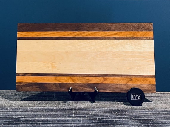 Personalized Charcuterie Board featuring Maple, Walnut & Cherry