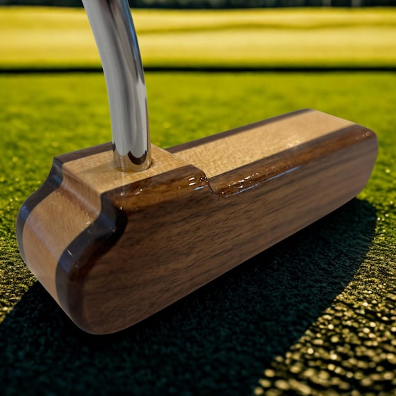 Custom Engraved Wood Golf Putter: Multiple Wood Choices, Blade Style, Golfer Gift
