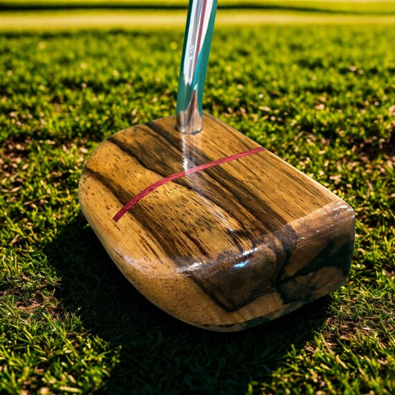 Black Limba Wood Golf Putter: Half-Mallet Style, Custom Options