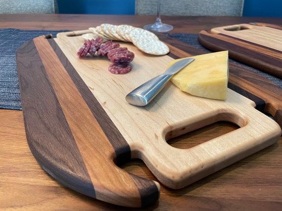 La "Tortuga" Personalized Charcuterie Board made from Hard Maple, Cherry, and Walnut