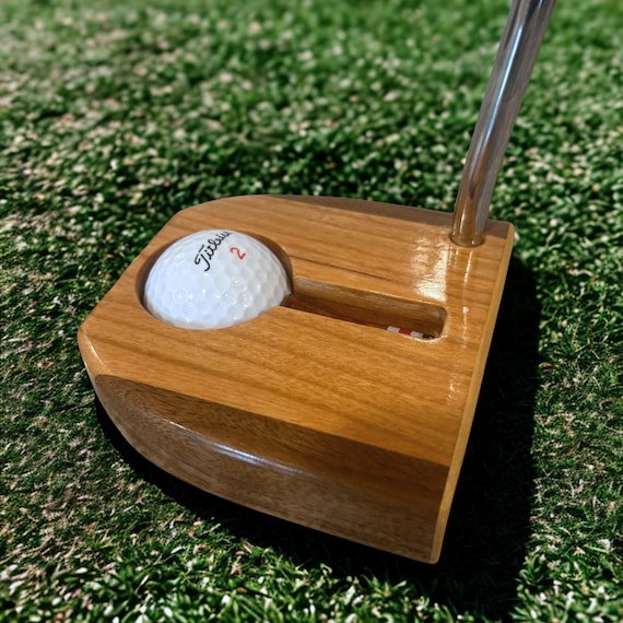 Custom Engraved Wooden Golf Putter: Mallet Style, Custom Made, Walnut, Cherry