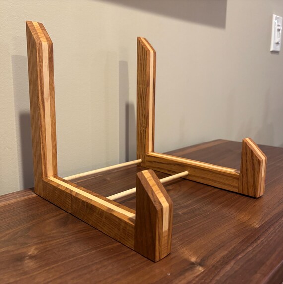 Vinyl Record Display Flip Rack: Handcrafted from Oak and Maple