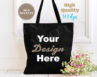 Black Tote Bag Mockup Canvas Tote Bag Shopping Mockups Boho School Tote Mock Up Shopper Mock-up Eco Bag Liberty Mock Up Digital Download Jpg