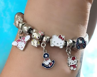Hello Kitty Charms With Bracelet : Kids Gift - Etsy display picture 2