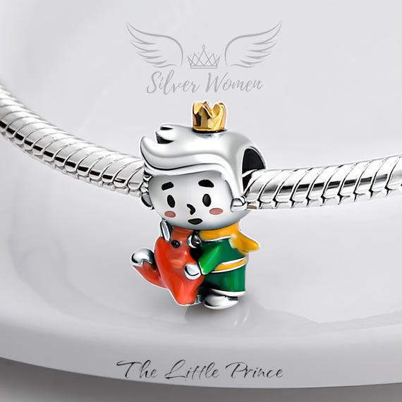 Little Prince Silver Charm for Pandora Charm Bracelets: 925