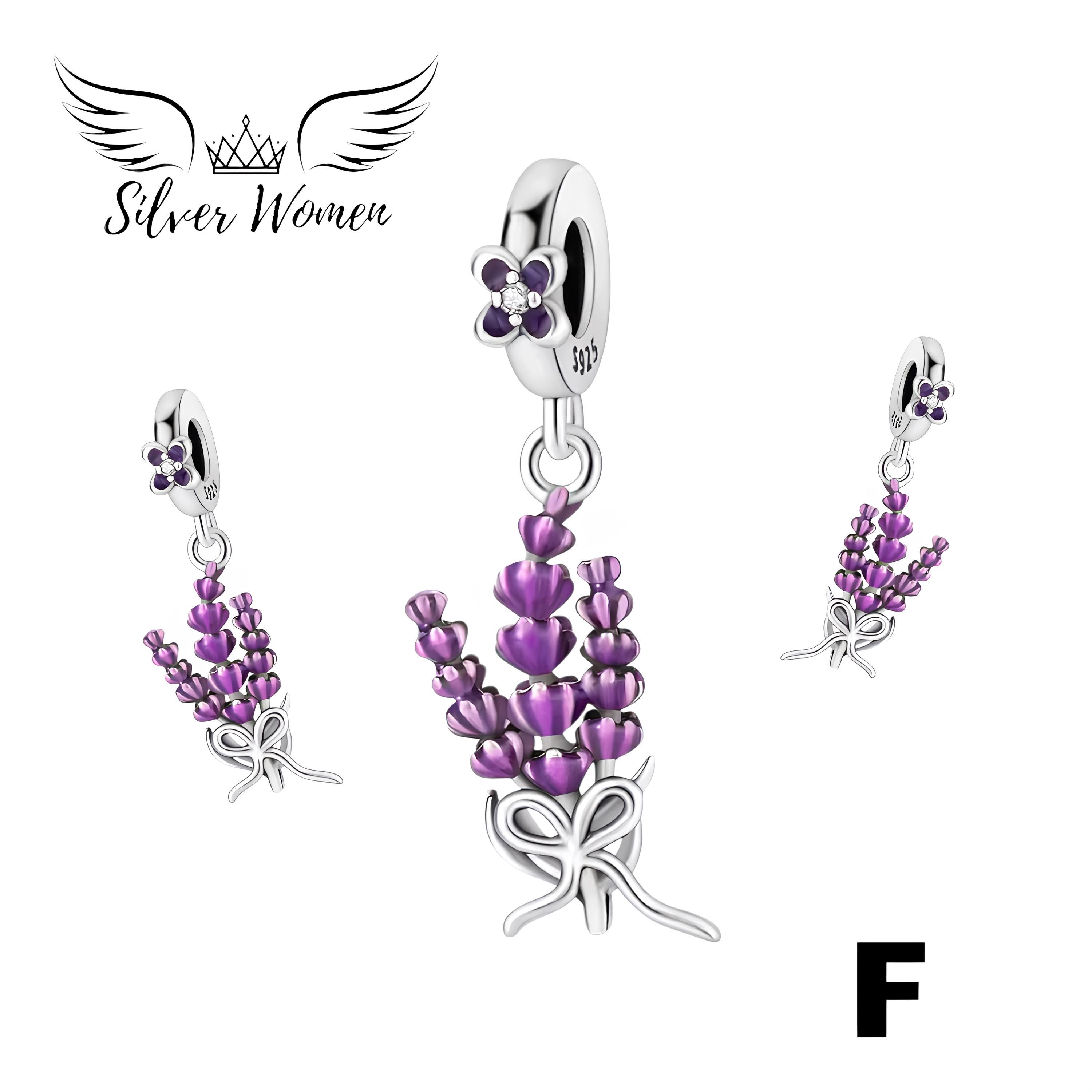 PARCOM 925 Sterling Silver Flower Charms - Dangle Pendants For Bracelets & Necklaces - View #2