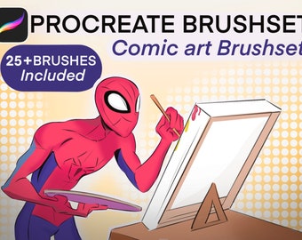 Procreate Comic Brush Set: strumenti dinamici per inchiostrazione e ombreggiatura (download digitale)