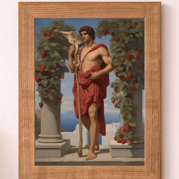 Oil Painting Hermes Greek God of Messengers Digital Art Print