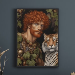 Oil Painting Dionysus Greek God of Wine Digital Art Print