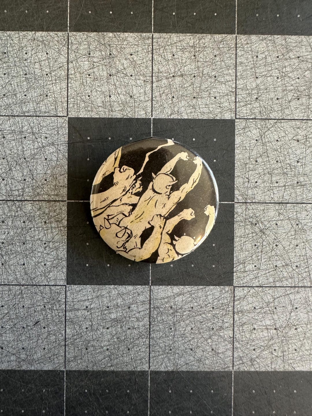 1.5” Comic Book Button - Demons Riot - Etsy
