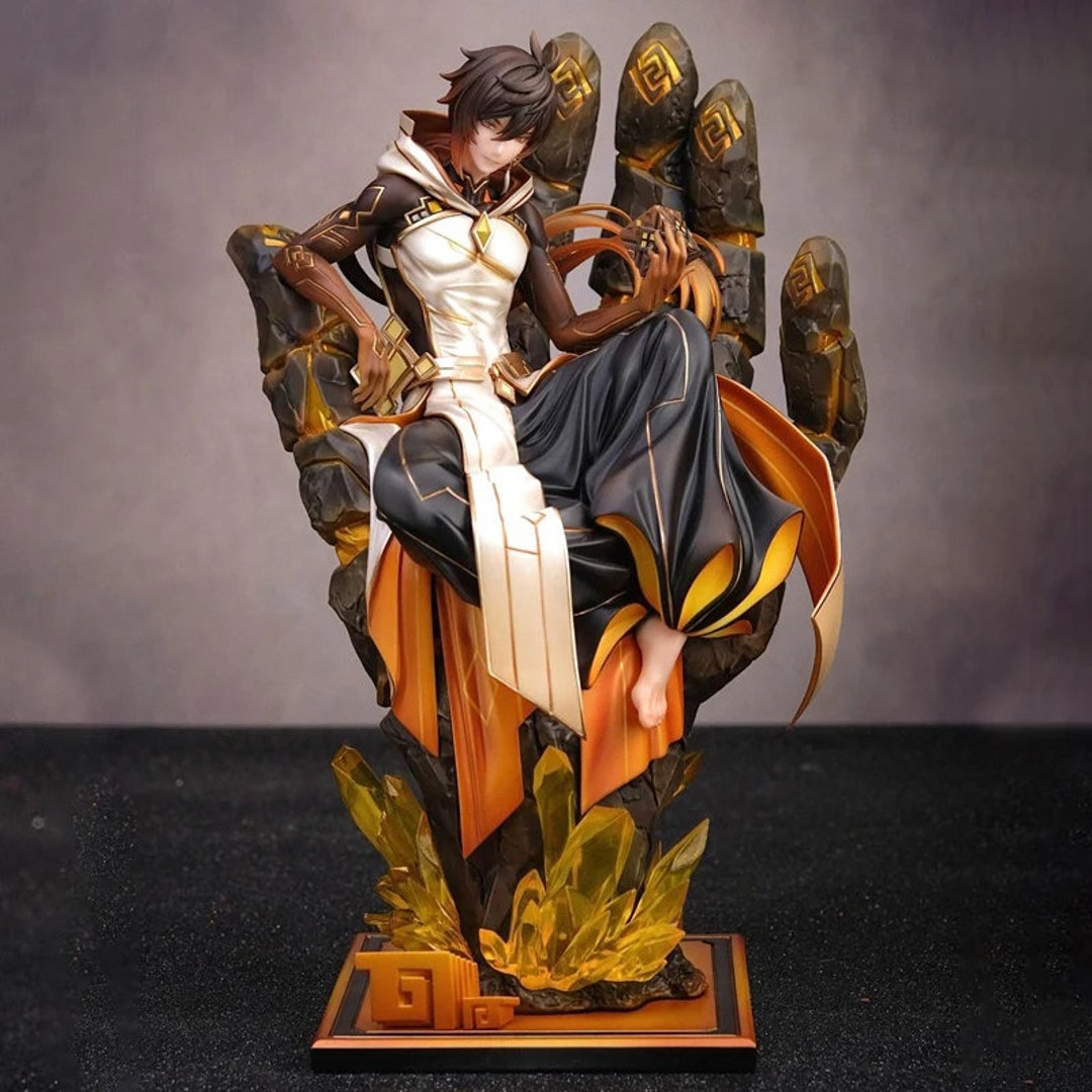 Genshin Impact Zhongli Anime Figure, Genshin Zhongli Action Figure