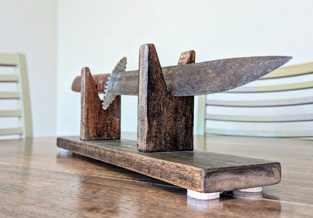 Handcrafted Wood Fixed Blade Knife Holder Etsy