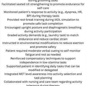 Skilled OT Phrase Bank – CHF (Congestive Heart Failure) | One-Page PDF | Occupational Therapy Documentation Template