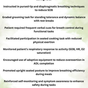 Skilled OT Phrase Bank – COPD (Chronic Obstructive Pulmonary Disease) | One-Page PDF | Documentation Template