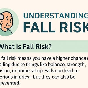 Fall Risk Handout for Occupational Therapists | One-page PDF | Patient ...