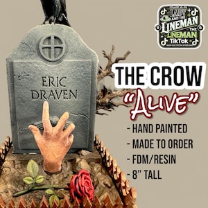 The Crow “Alive” 7” Hand-Painted Resin & FDM 3D Model | Horror Collectible Figurine | Horror Movie Fan Gift | Unique Handmade Decor