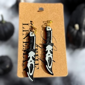 Ghostface Messer Ohrringe - Edgy Horror-inspirierter Schmuck