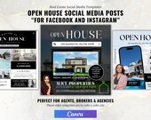 Open House Real Estate Social Media Templates: Canva Design (Facebook & Instagram Post)