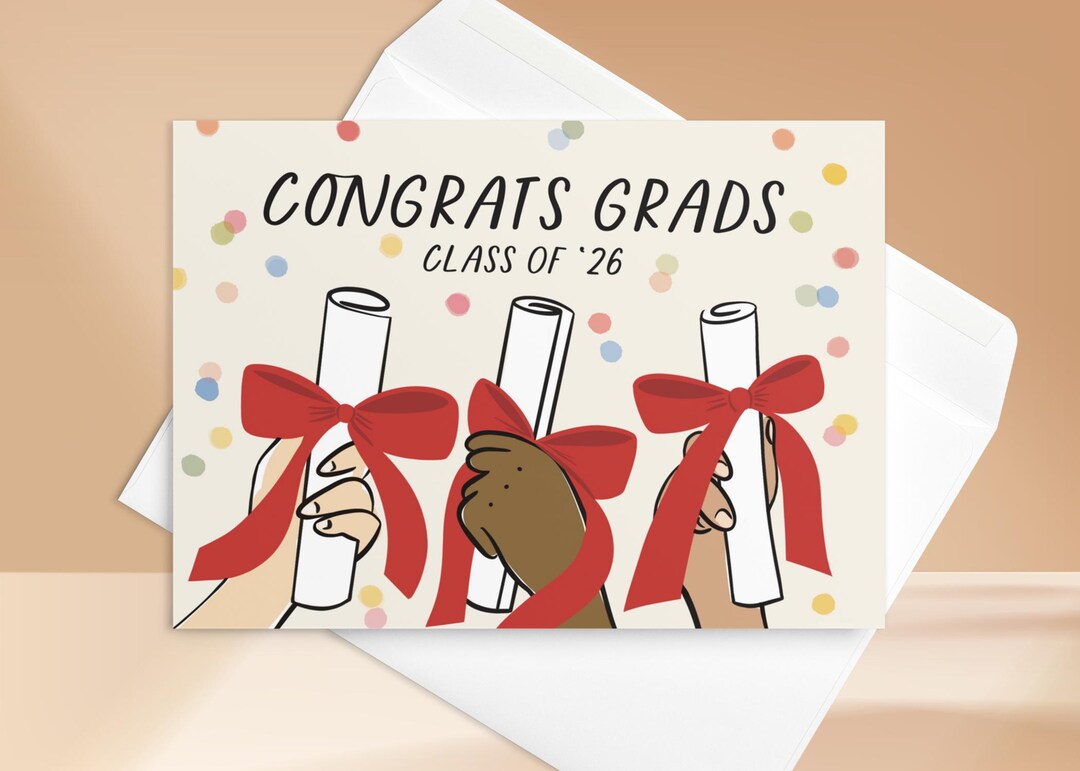 Graduation Card With Diplomas | Congrats Grad Card | Graduation ...