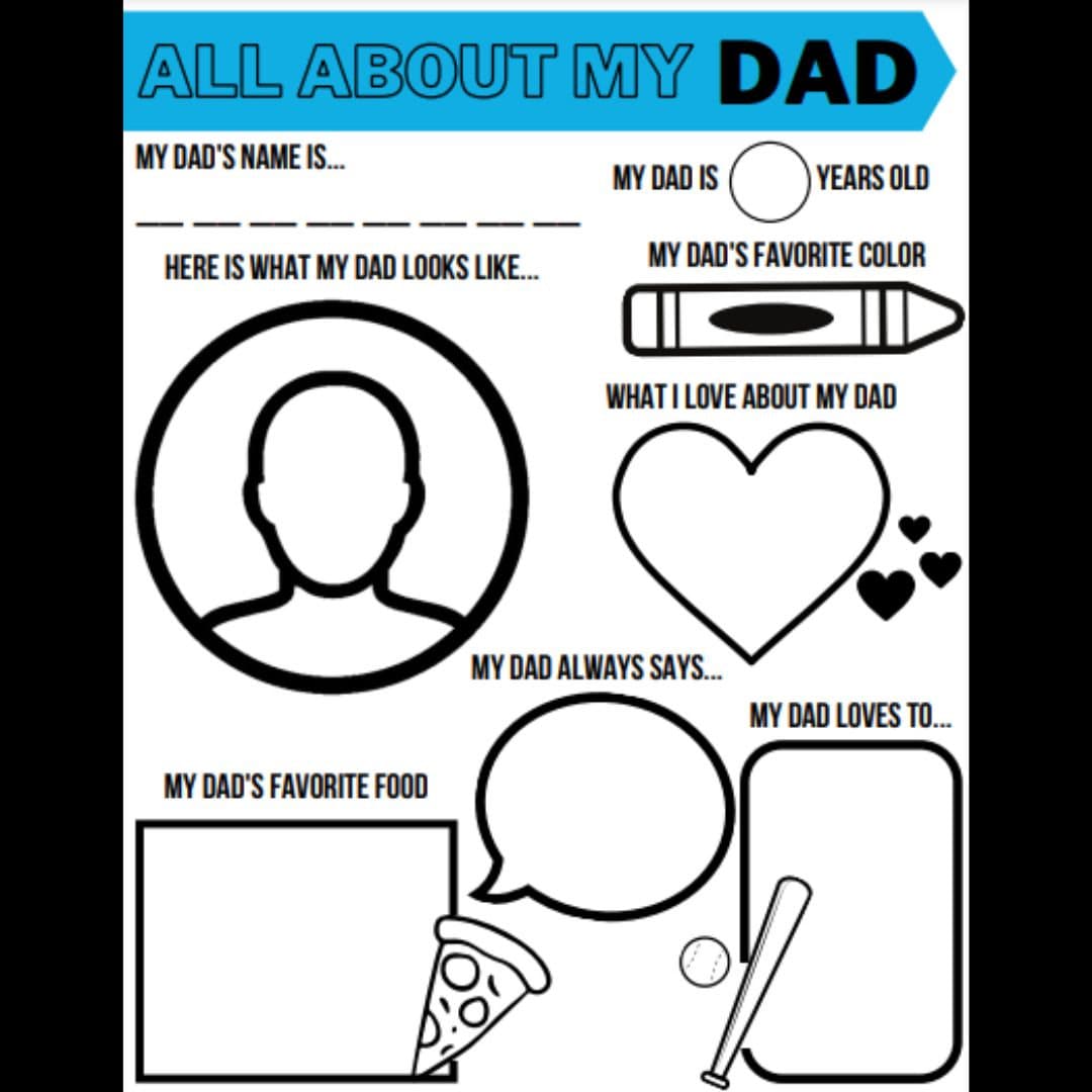 All About My Dad Printable Etsy