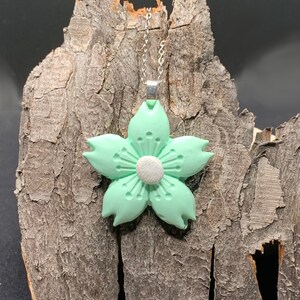 Polymer clay pendant, pendant, flower pendant, gift for her