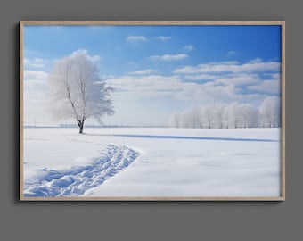 Winter Landscape, Digital Download, Digital Art, Downloadable Art, Wall Decor, PRINTABLE Wall Art