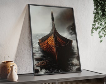 Viking Longboat FRAMED