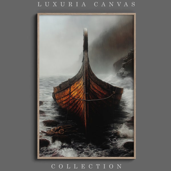 Viking Longboat, Digital Download, Digital Art, Downloadable Art, Wall Decor, PRINTABLE Wall Art
