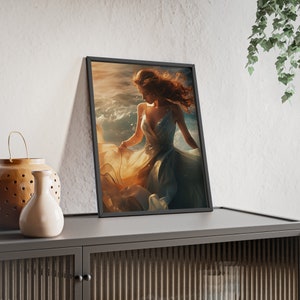 Woman Dancing in the Ocean FRAMED image 1