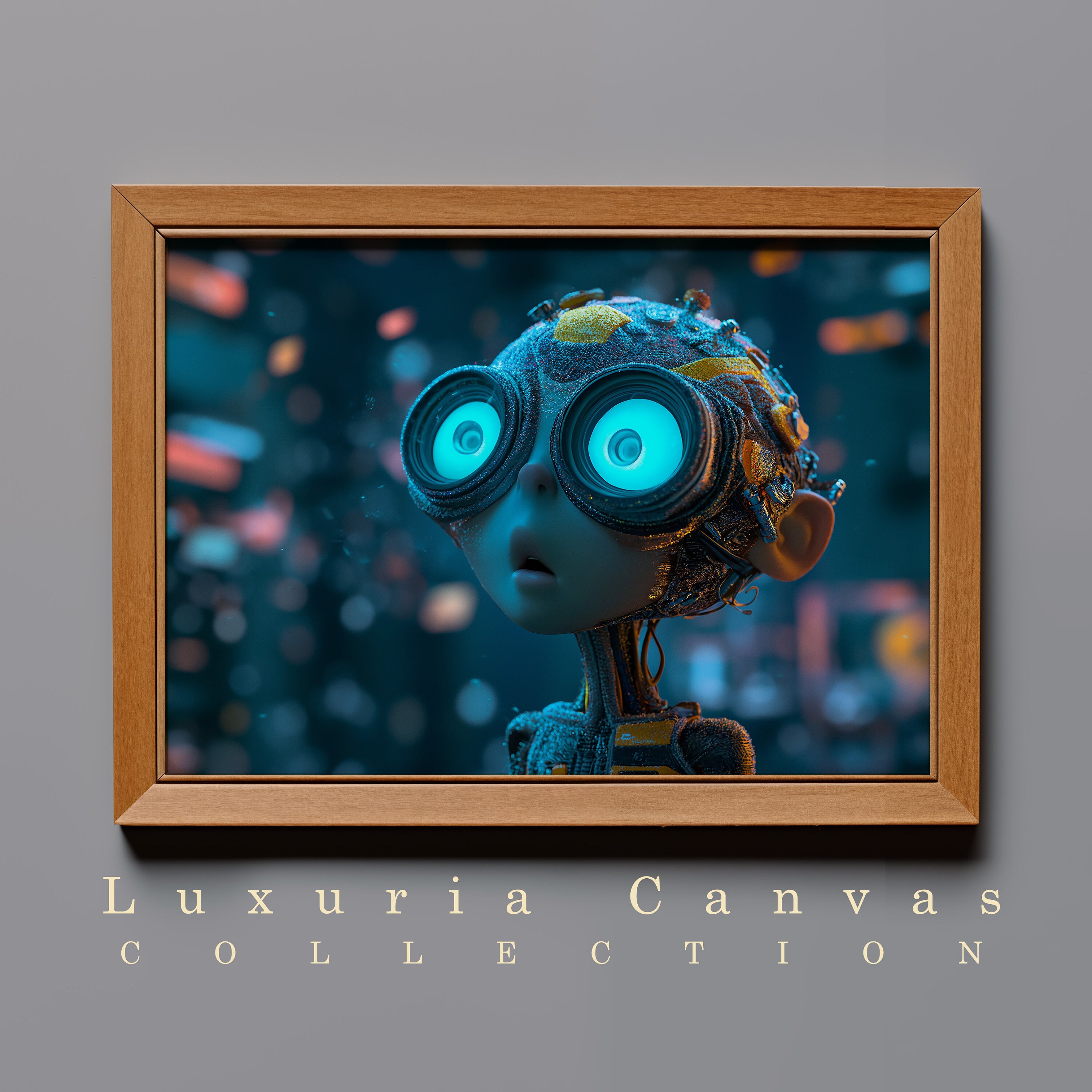 Pixar Cartoon Character With Integrated Computer Chip Children Digital Download Digital Art Wall ...