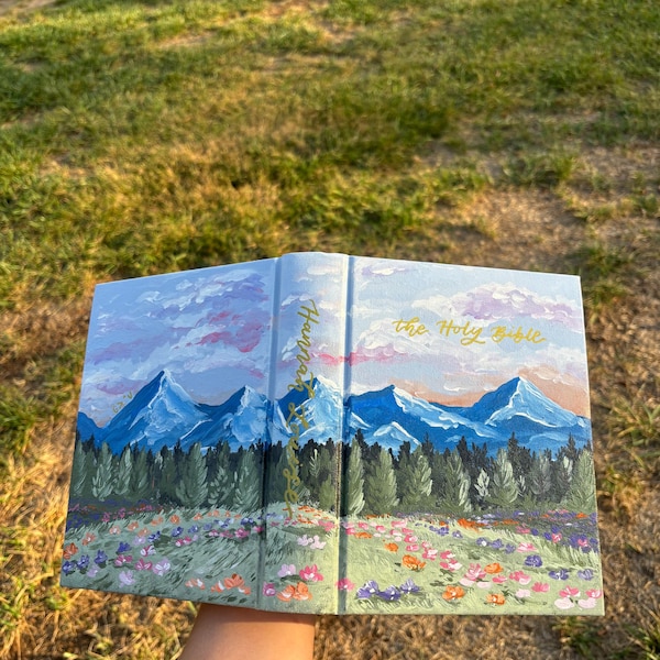 Hand Painted Mountain Range KJV Journaling Bible: Hannah’s Home