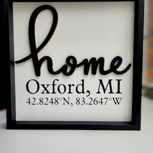 New home gift - house warming gift - wall art - latitude and longitude - coordinates - sign - wall art