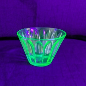 Hazel Atlas Uranium Glass Nut Dish