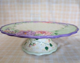 Laurie Gates Ceramic Pedestal Cake Stand