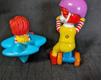 Ronald Mcdonald Happy Meal Toys (set of Two) - Etsy