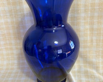 Vintage Large Cobalt Blue Vase