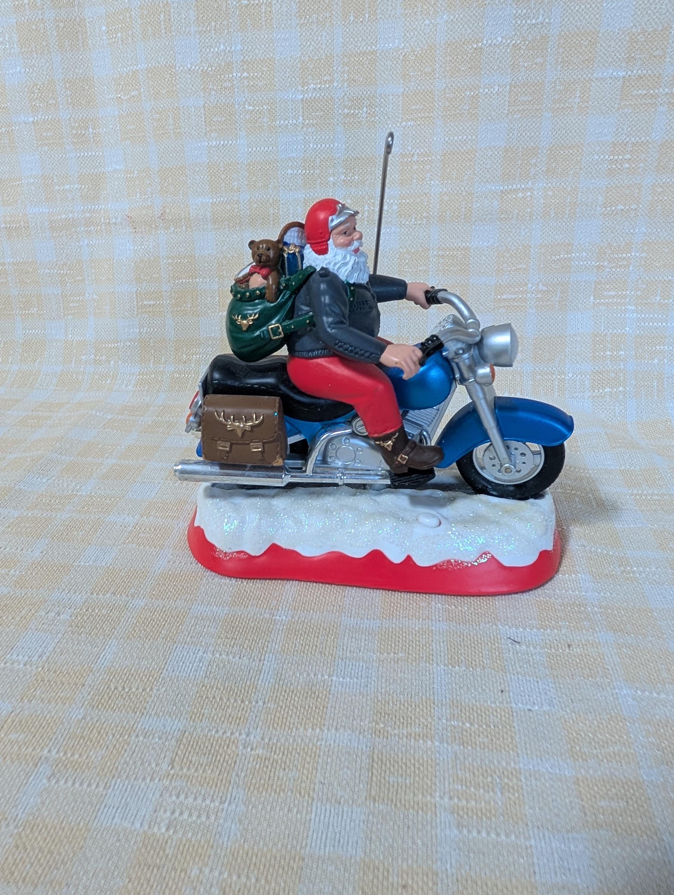 Santa on a Harley Figurine - Etsy