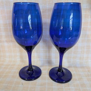 Cobalt Blue Wine Glasses (Set of Two)