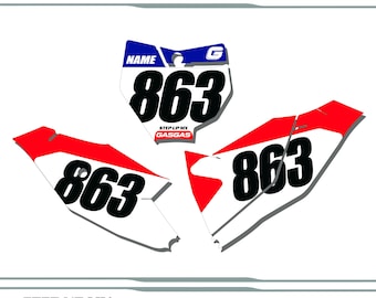Gas Gas MC85 2021-24 Number Plate Decals with your name and number