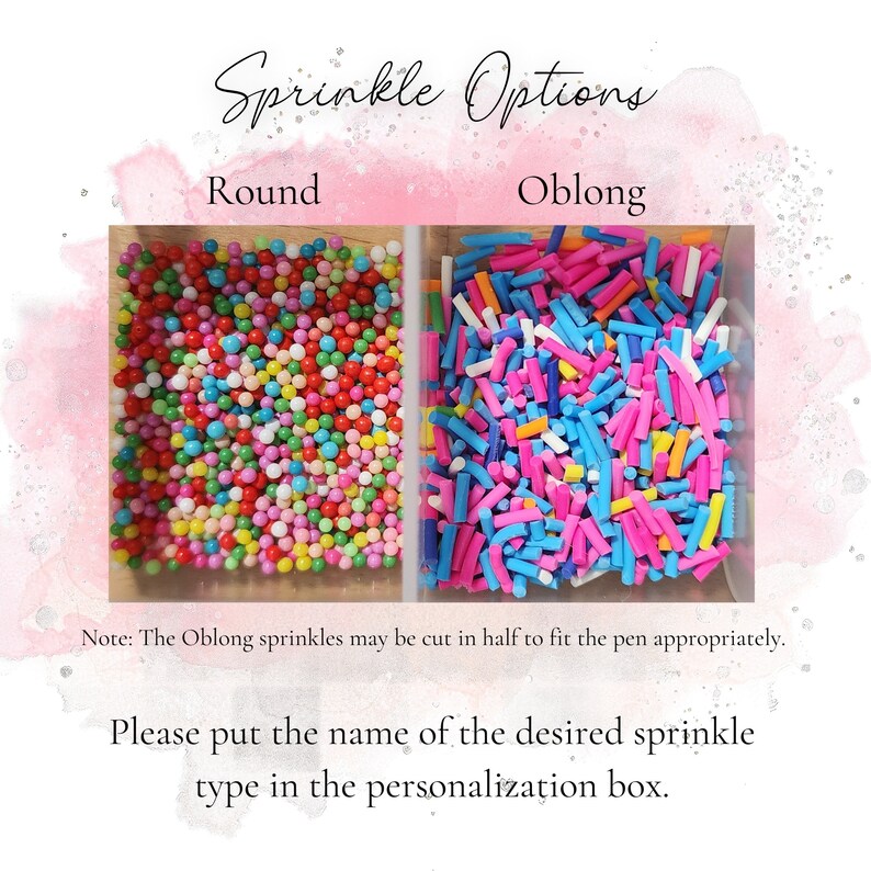 3D Cupcake Glitter Pen Frosted Sprinkles Glitter Pen Refillable Gel Pen Epoxy Resin Pen